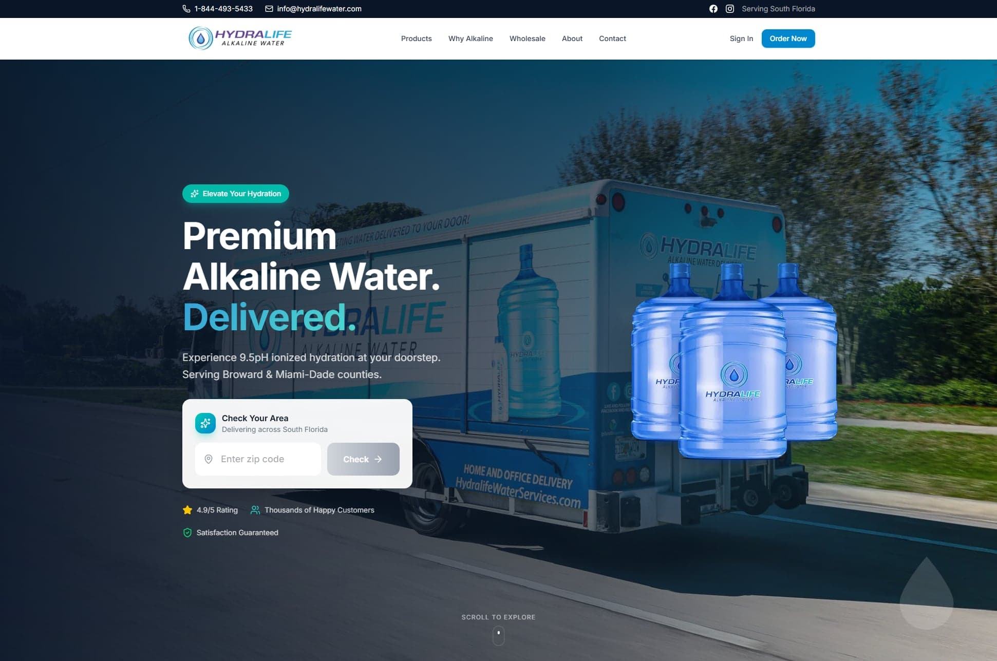 HydraLife Water Services website design