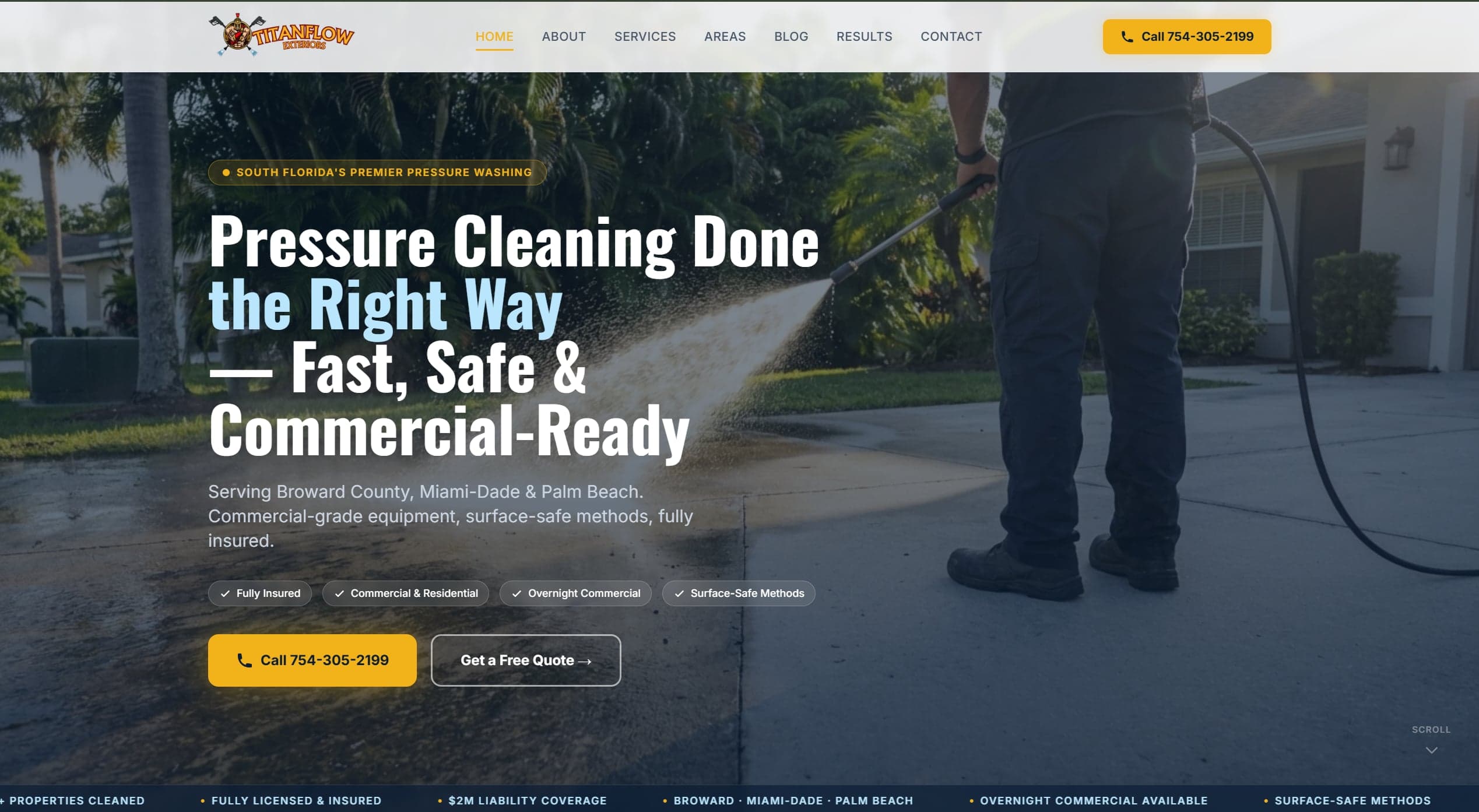 TitanFlow Exteriors website design